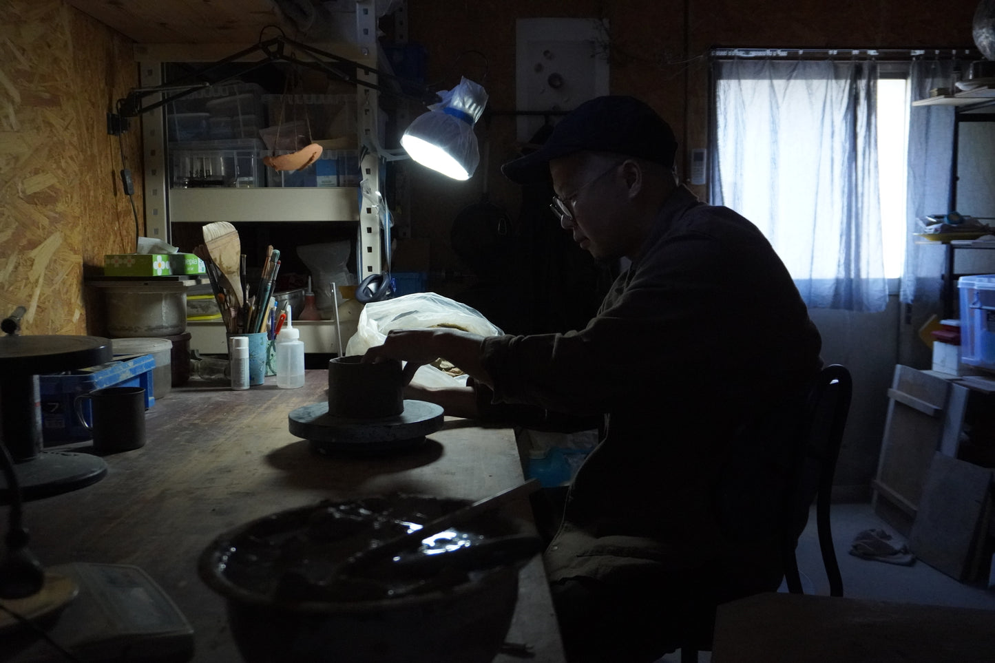 現代作家茶碗 「手捻」/ Artisan tea bowl 'TEBINELI'